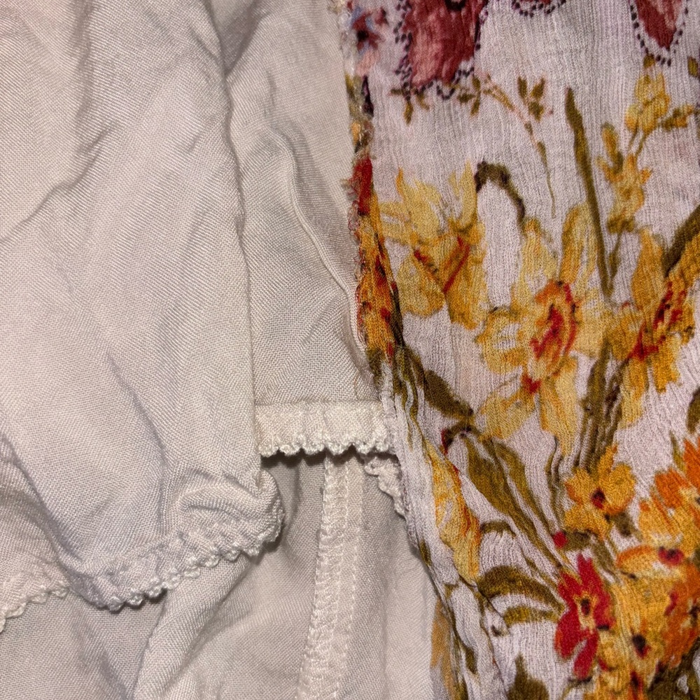 Anthropologie Ruched Cross Front Square-Neck Floral Midi Dress - Picture 10 of 12
